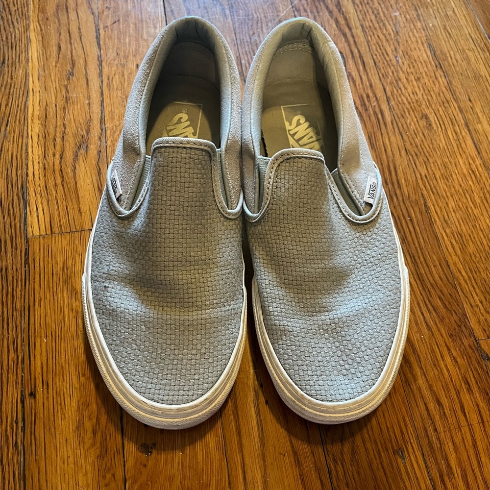 Vans Gray Slip-On Loafers with Elastic Side Gores
